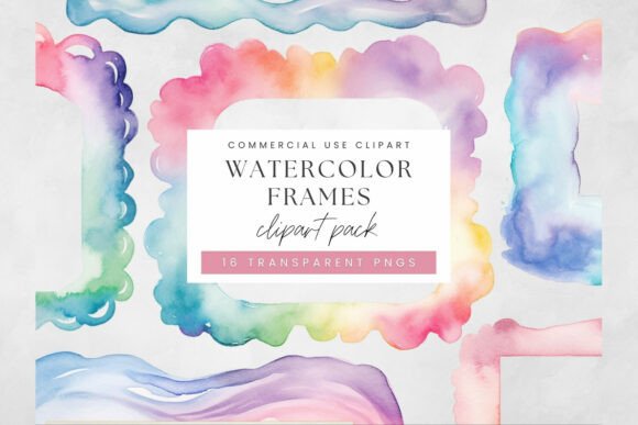 Download Abstract Watercolor Frames Clipart PNG - Abstract Collection