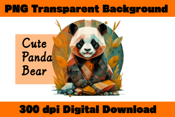 Download Panda Bear Abstract Illustration PNG - Abstract Collection