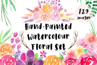 Download Hand Painted Watercolor Floral Set - Paint Collection