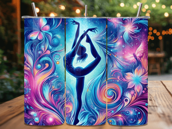 Download Floral Abstract Gymnast Art Tumbler Wrap - Abstract Collection