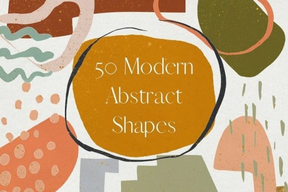 Download 50 Boho Texture Abstract Shapes Clipart - Abstract Collection