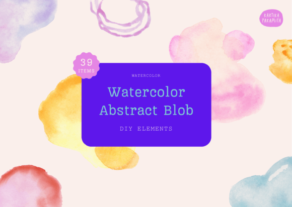Download Bright Vibrant Watercolor Abstract Blob - Abstract Collection