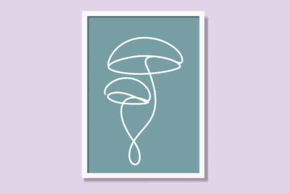 Download Mushroom Linear Printable Poster Design - Design Collection