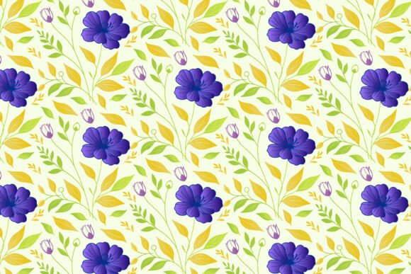 Download Abstract Floral Design Repeat Print - Abstract Collection