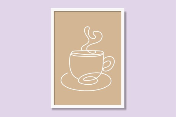 Download Teacup Linear Printable Poster Design - Design Collection