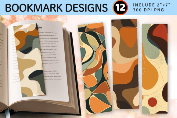 Download Earth Tones Abstract Shapes PNG Bookmark - Abstract Collection