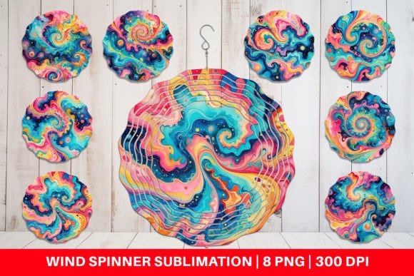 Download Wind Spinner Abstract Watercolor Swirl - Abstract Collection