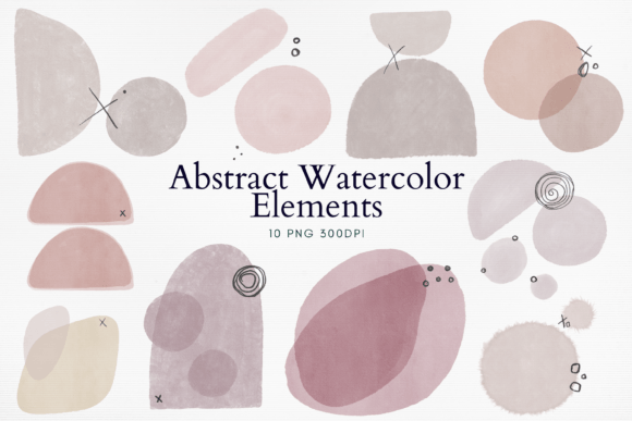 Download Abstract Watercolor Geometric PNG - Abstract Collection