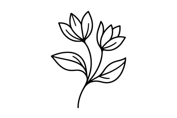 Download Line Art Flower Logo Design Icon Symbol - Design Collection