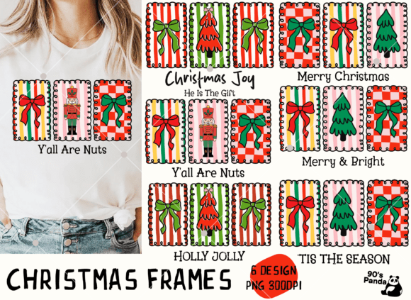 Download Christmas Doodle Frame Design Bundle PNG - Design Collection