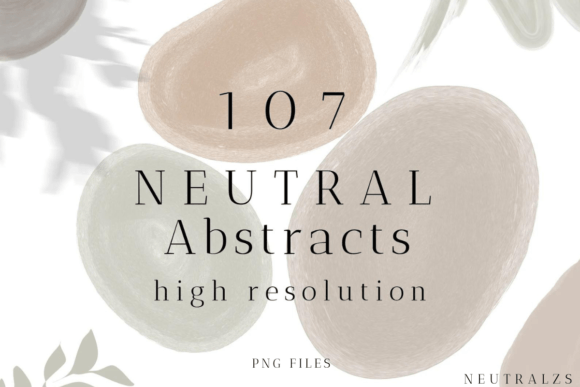 Download Neutral Abstract Shapes and Floral PNG - Abstract Collection
