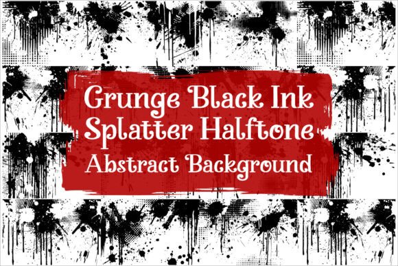 Download Abstract Black Paint Splatter Halftone - Abstract Collection