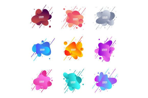 Download Abstract Liquid Shapes Modern Graphic - Abstract Collection