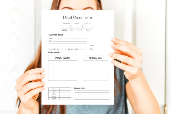 Download Decal Order Form, Crafters Order Forms - Forms Collection