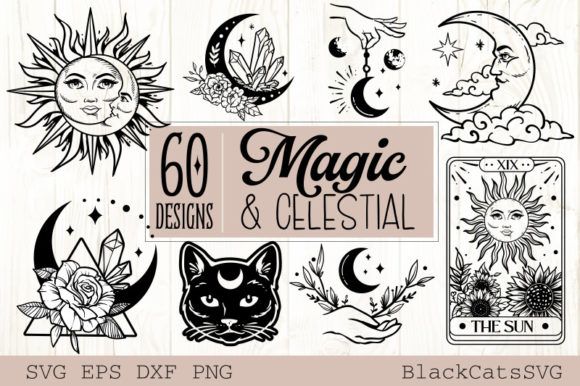 Download Magic and Celestial SVG Bundle 60 Design - Design Collection