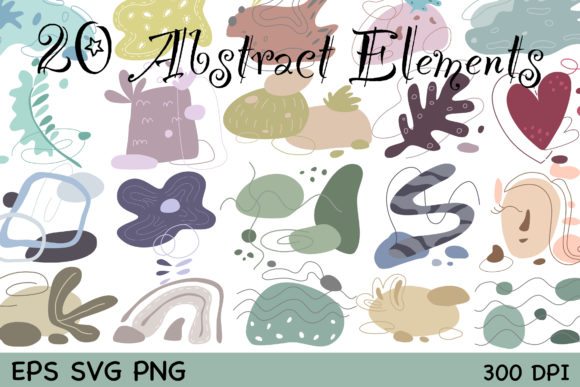 Download 20 Abstract Elements  with Doodle Style - Abstract Collection