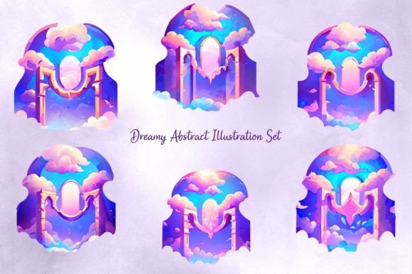 Download Dreamy Abstract Illustration Set - Abstract Collection