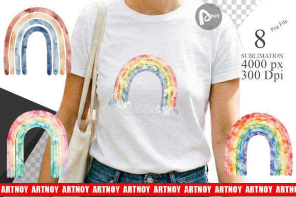 Download Abstract Boho Rainbow Sublimation PNG - Abstract Collection