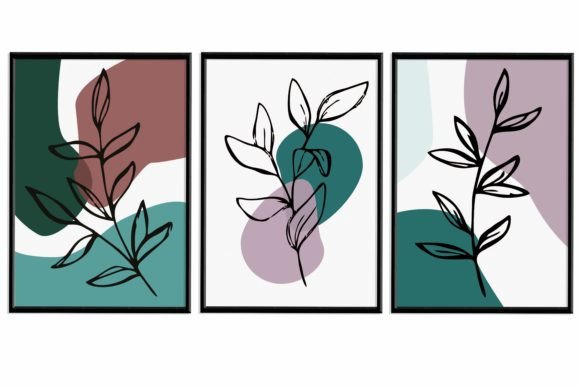 Download Set of 3 Abstract Wall Art Printable. - Abstract Collection
