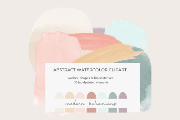Download Watercolor Wash Abstract Shapes Clipart - Abstract Collection