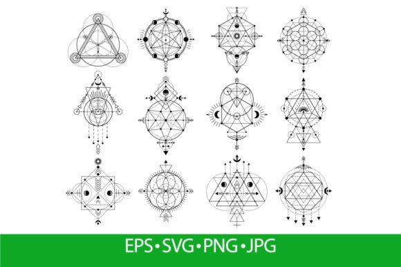 Download Sacred Geometry Figures, Abstract Mystic - Abstract Collection