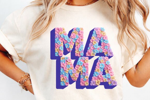 Download Colorful Floral MA Bubble Letters PNG - Bubble Collection