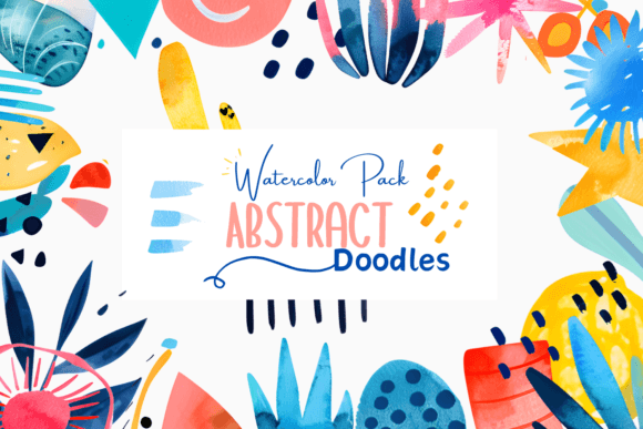 Download Abstract Watercolor Doodles Clipart P.1 - Abstract Collection
