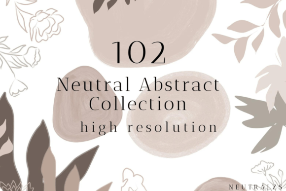 Download Neutral Abstract Shapes Floral - Abstract Collection
