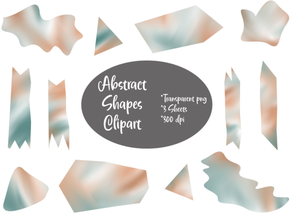 Download Painted Abstract Shapes Clipart Stickers - Abstract Collection