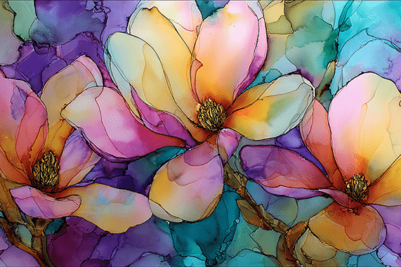 Download Magnolia Watercolor Floral Abstract Art - Abstract Collection