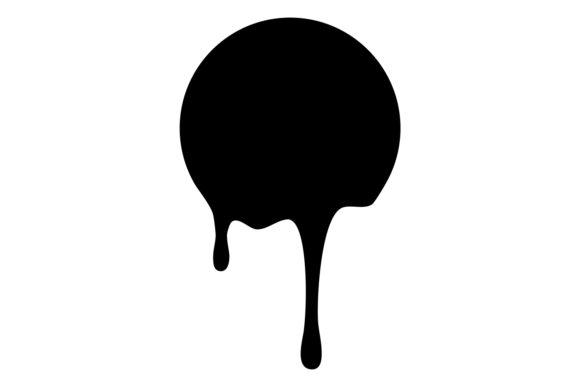 Download Melted Black Sticker. Paint Blob Fluid S - Paint Collection