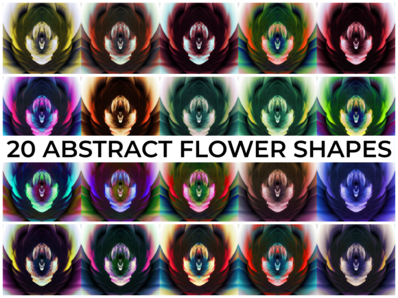 Download 20 ABSTRACT FLOWER SHAPES VOL 1 - Abstract Collection