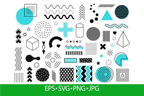 Download Memphis Graphic Abstract Elements - Abstract Collection
