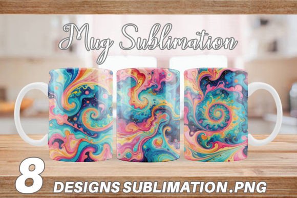 Download Mug Abstract Watercolor Swirl - Abstract Collection