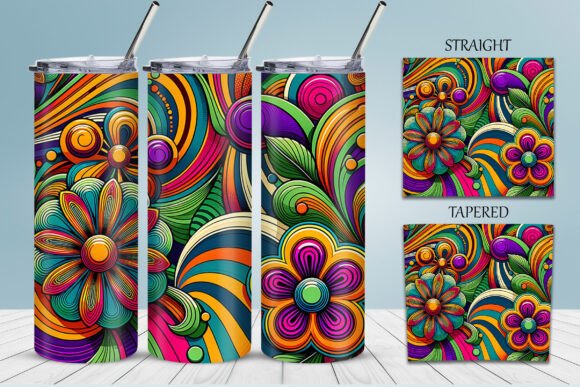 Download Abstract Flower Art Tumbler Sublimation - Abstract Collection