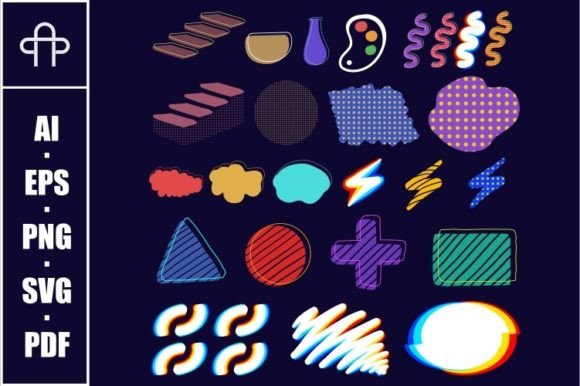 Download Abstract Elements Retro Vector Set - Abstract Collection